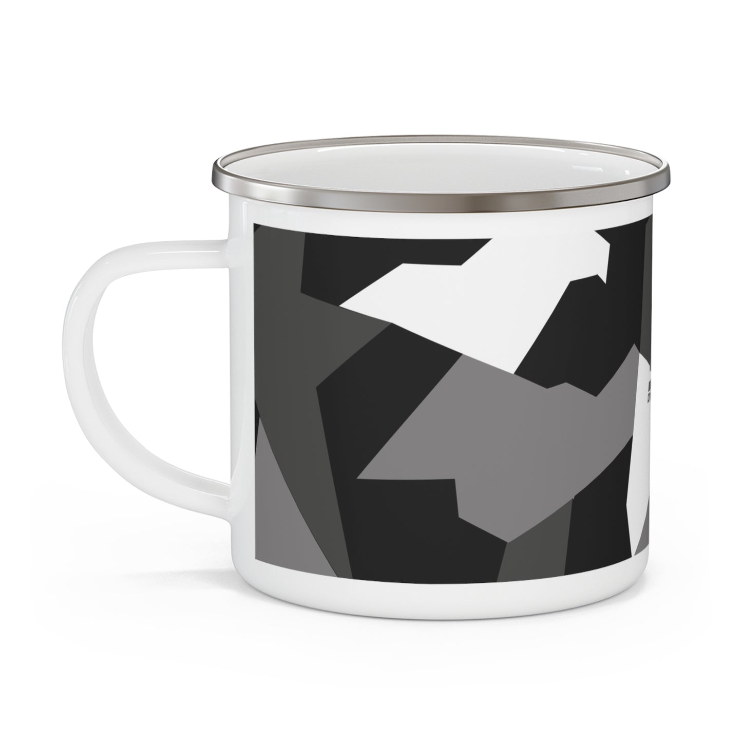 Arctic Splinter Camo Enamel Camping Mug - Adventure Ready Travel Cup