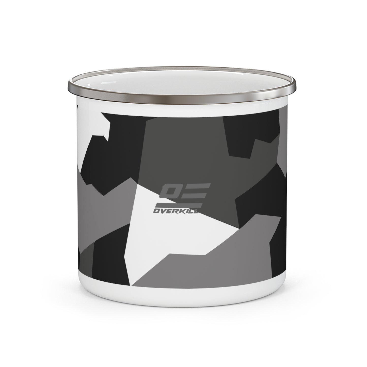 Arctic Splinter Camo Enamel Camping Mug - Adventure Ready Travel Cup