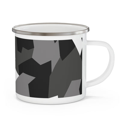 Arctic Splinter Camo Enamel Camping Mug - Adventure Ready Travel Cup