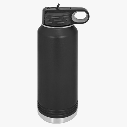 32oz Overkill Water Bottle - Sleek Black Hydration Bottle for Fitness & Daily Use