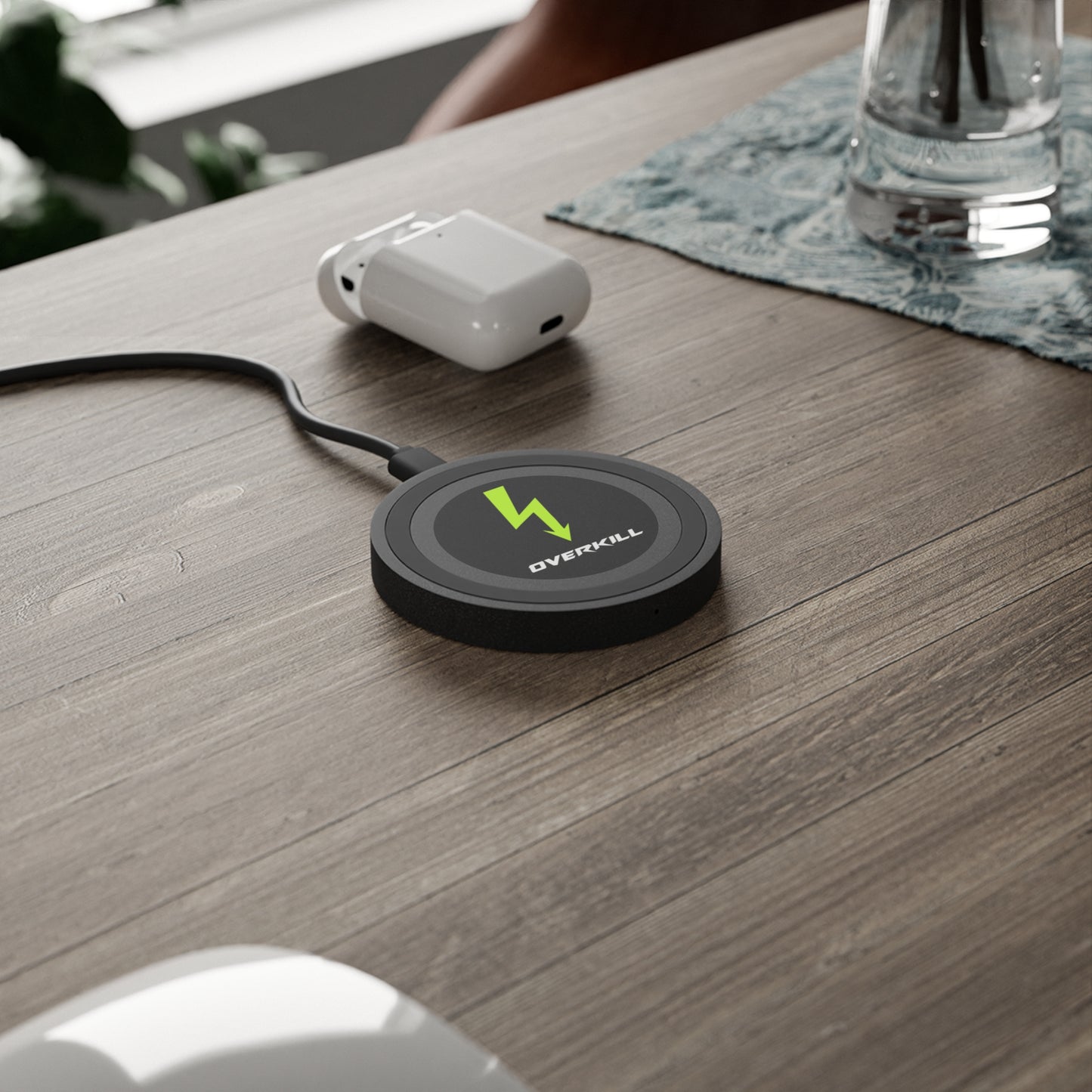 Overkill Lightning Wireless Charging Pad — Fast Qi Phone Charger