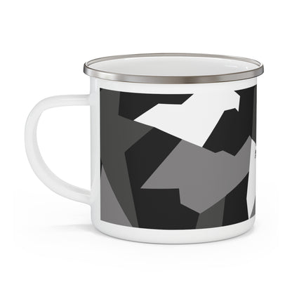 Arctic Splinter Camo Enamel Camping Mug - Adventure Ready Travel Cup