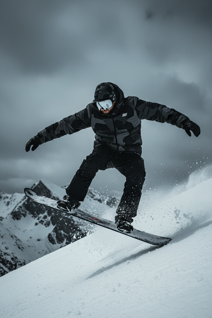 Arctic Splinter Puffer Jacket - Black