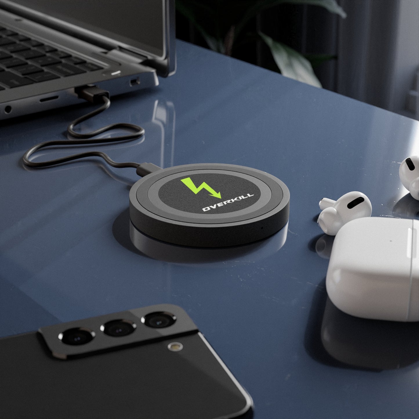 Overkill Lightning Wireless Charging Pad — Fast Qi Phone Charger